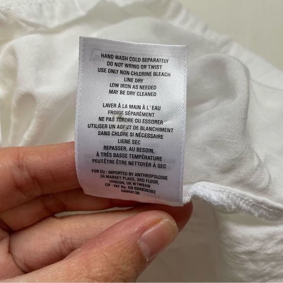 Anthropologie Charleston Lace Short Sleeve Mini White Sheath Dress size US 4 - Picture 9 of 10